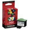 Lexmark No. 27 Inkjet Cartridge Page Life 140pp Colour - 10NX227E