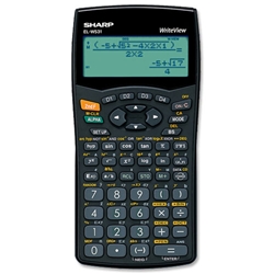 Sharp WriteView Calculator Scientific Battery-power 4-line 335 Functions 2-key Rollover Ref ELW531B