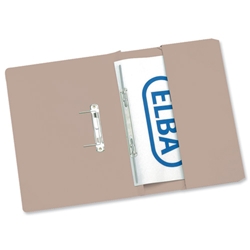 Elba Stratford Transfer Spring File Recycled Pocket 310gsm 32mm Foolscap Buff Ref 100090145 [Pack 25]