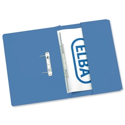 Elba Stratford Transfer Spring File Recycled Pocket 310gsm 32mm Foolscap Blue Ref 100090146 [Pack 25]