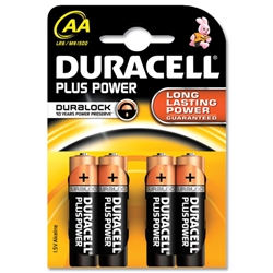 Duracell Plus Battery Alkaline 1.5V AA Ref 81275182 [Pack 4]