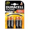 Duracell Plus Battery Alkaline 1.5V AA [Pack 4] - 81275182