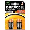 Duracell Plus Battery Alkaline AAA Size 1.5V [Pack 4] - 81275