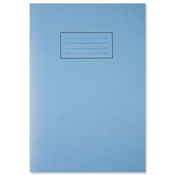 Silvine Exercise Book Plain 75gsm 80 Pages A4 Blue Ref EX114 [Pack 10]