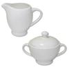 Sugar Bowl and Jug Fine Bone China White