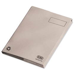 Elba Clifton Flat File with Back Pocket 315gsm Capacity 50mm Foolscap Buff Ref 100090296 [Pack 25]