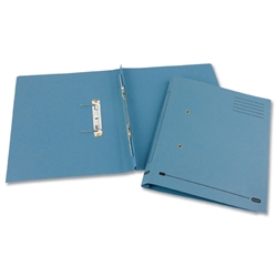 Elba Spirosort Transfer Spring File Recycled 315gsm 35mm Foolscap Blue Ref 100090159 [Pack 25]