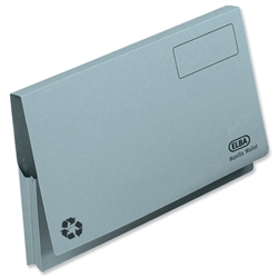 Elba Document Wallet Full Flap 285gsm Capacity 32mm Foolscap Blue Ref 100090131 [Pack 50]