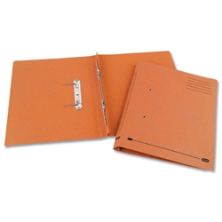 Elba Spirosort Transfer Spring File Recycled 315gsm 35mm Foolscap Orange Ref 100090161 [Pack 25]