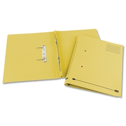 Elba Spirosort Transfer Spring File Recycled 315gsm 35mm Foolscap Yellow Ref 100090163 [Pack 25]