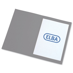 Elba Square Cut Folder Recycled Heavyweight 290gsm Foolscap Grey Ref 100090219 [Pack 100]