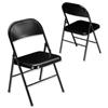 Trexus Folding Chair Seat W400xD400xH430mm Black [Pack 2] - 101154