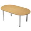 Trexus Boardroom Table D-End Post Leg W1800xD1000xH725mm - 101285