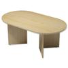 Trexus Boardroom Table D-End Arrow Leg W1800xD1000xH725mm Maple