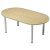 Trexus Boardroom Table D-End Post Leg W1800xD1000xH725mm - 101294