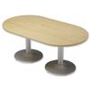 Trexus Boardroom Table D-End Pillar Leg W1800xD1000xH725mm - 101295
