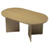 Trexus Boardroom Table D-End Arrow Leg W1800xD1000xH725mm Oak - 101307