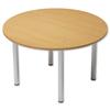 Trexus Boardroom Table Round Post Leg Dia1200xH725mm Beech - 101325