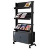 Literature Display Mobile with Three Shelves and Cupboard - UPP43 01