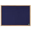 Earth-It Recycled Blue Felt Notice Board with Wood - RFB0743233