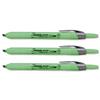 Sharpie Highlighter Retractable with Pocket-clip Chisel Tip Green Ref S0436931 [Pack 12]