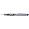 Pilot V4W Fountain Pen Disposable Silver Barrel Iridium Nib Black Ref 633101201 [Pack 12]