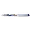 Pilot V4W Fountain Pen Disposable Silver Barrel Iridium Nib Blue Ref 633101203 [Pack 12]