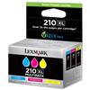 Lexmark No. 210XL Inkjet Cartridge High Yield [Pack 3] - 14L0269E