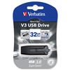 Verbatim V3 USB 3.0 Drive Black 32GB - 49180