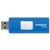 Integral Slide Flash Drive USB 2.0 32GB Blue - INFD32GBSLDBL