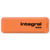 Integral Neon Flash Drive USB 2.0 8GB Orange - INFD8GBNEONOR