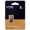 TDK Trans-it Metal Flash Drive 8GB USB 2.0 Black - t78659