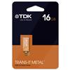 TDK Trans-it Metal Flash Drive 16GB USB 2.0 Orange - t78660
