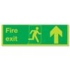 Stewart Superior Fire Exit Sign Man and Arrow Straight Up - SP087PP
