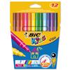 Bic Kids Visa Felt Tip Pens Washable Fine Tip [Pack 12] - 888695
