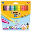 Bic Kids Visa XL Felt Tip Pens Washable Broad Tip [Pack 12] - 829007