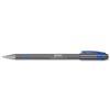 Ball Pen Rubberised Barrel 1.0mm Line 0.5mm Blue [Pack 12] - KA3095Blu