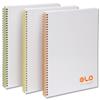 GLO Twin Wire Notebook 140pp 90gsm A4 White Cover [Pack 3] - GloWBA4