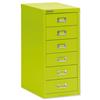 GLO by Bisley SoHo Multidrawer Cabinet 6-Drawer H590mm - H296NL Lime