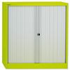 GLO by Bisley Tambour Cupboard Steel Side-opening - AST40W Lime