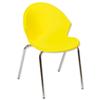 Trexus GLO PS90 Stacking Chair Back H450mm Seat - PS90 4 Leg Lemon