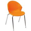 Trexus GLO PS90 Stacking Chair Back H450mm Seat - PS90 4 Leg Orange
