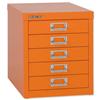 GLO by Bisley SoHo Multidrawer Cabinet 5-Drawer - H125NL Orange