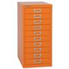 GLO by Bisley SoHo Multidrawer Cabinet 10-Drawer - H2910NL Orange