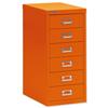GLO by Bisley SoHo Multidrawer Cabinet 6-Drawer - H296NL Orange