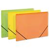 GLO Elasticated Polypropylene Folder A4 [Pack 12] - 687-ASSORTED
