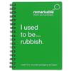 Remarkable Recycled Packaging Notepad Wirebound 80gsm Plain [Pack 5]