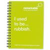 Remarkable Recycled Packaging Notepad Wirebound 80gsm Plain [Pack 5]