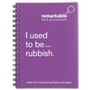 Remarkable Recycled Packaging Notepad Wirebound 80gsm Plain [Pack 5]