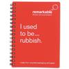 Remarkable Recycled Packaging Notepad Wirebound 80gsm Plain [Pack 5]